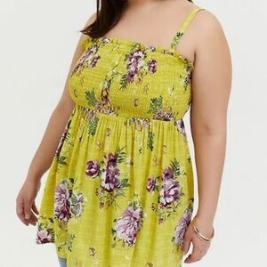 Torrid Babydoll Smocked Cami